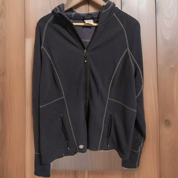 Harley Davidson Lightweight Zip Front Jacket Size 1W Grey HD Logo Motorcycle - Picture 1 of 12